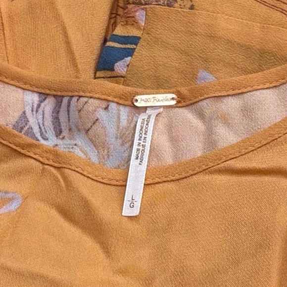 Free People Clear Skies Cold Shoulder Fairy Whimsical Garden Party Dress Size L - Picture 7 of 10